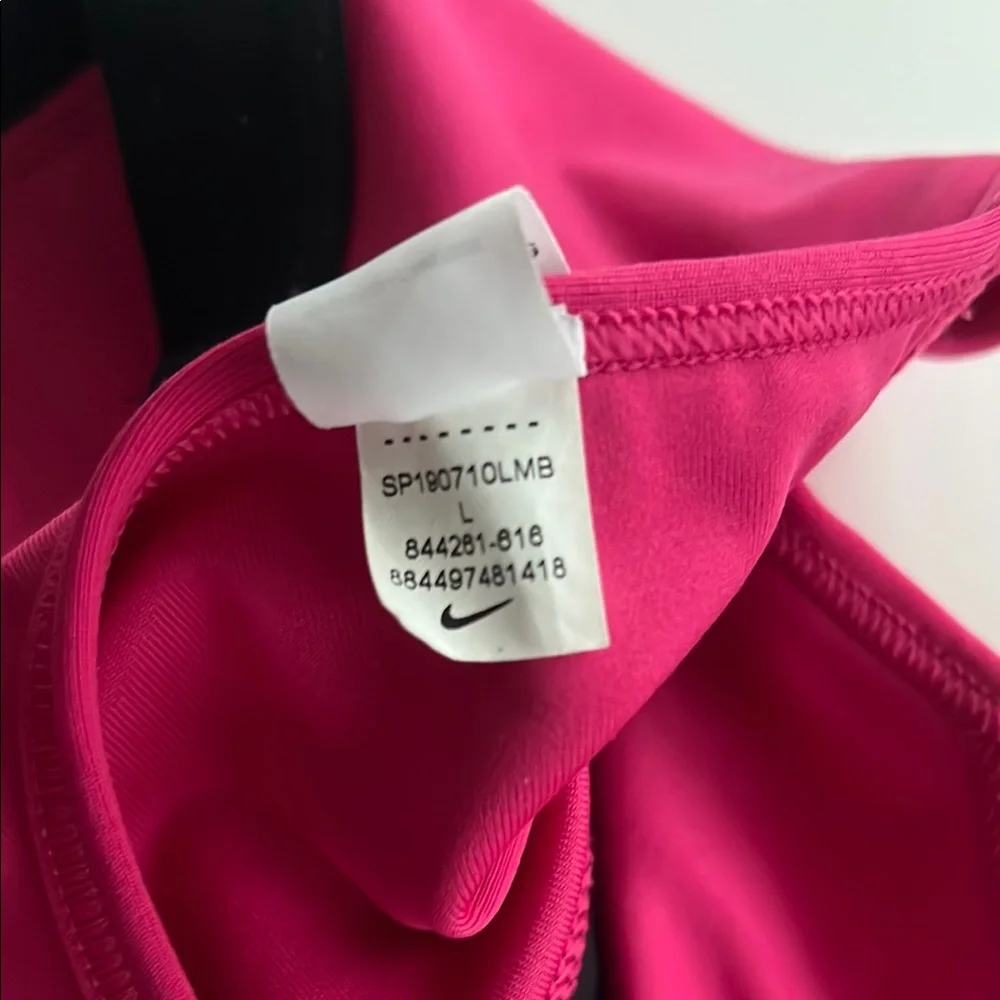Nike Pink and Black‎ Racerback Sports Bra